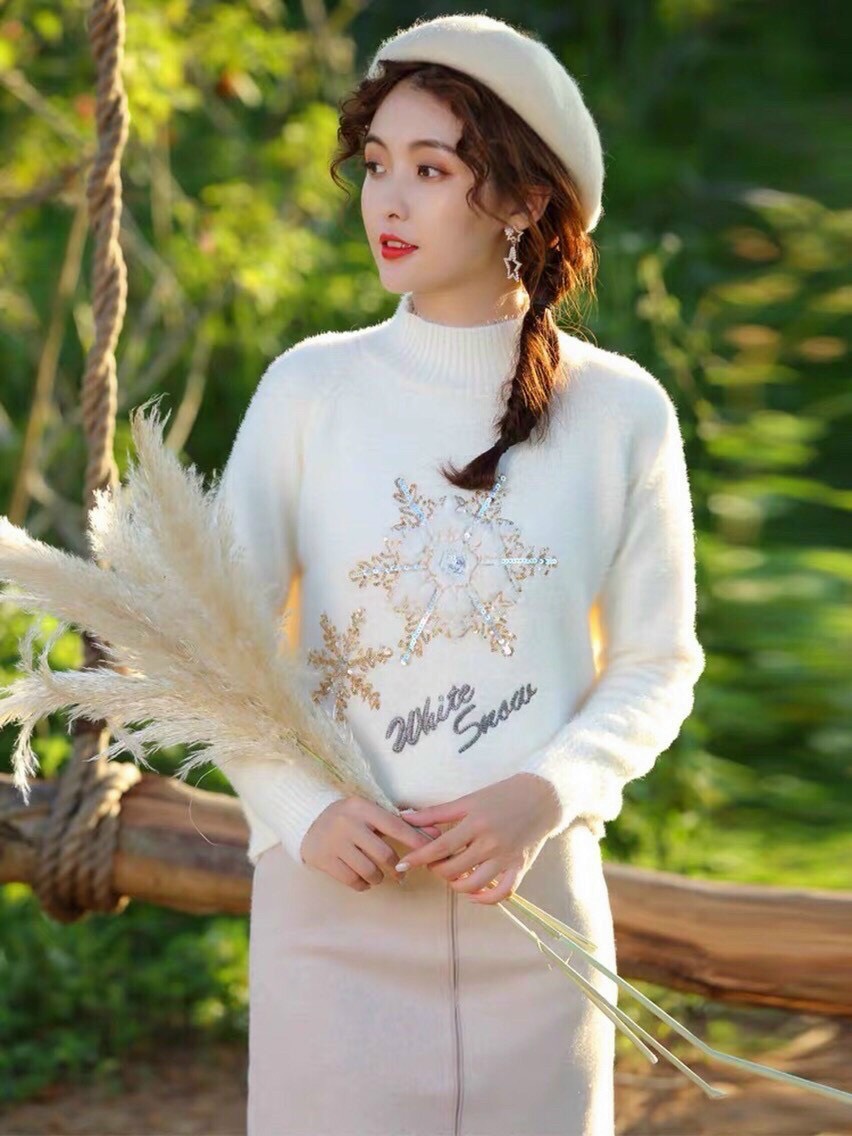 Áo LEn Hình Bông Tuyết - LEN22